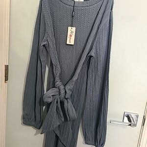 NWT Hotouch WOMEN’S Dress Long Sleeve Sz XL Gray .